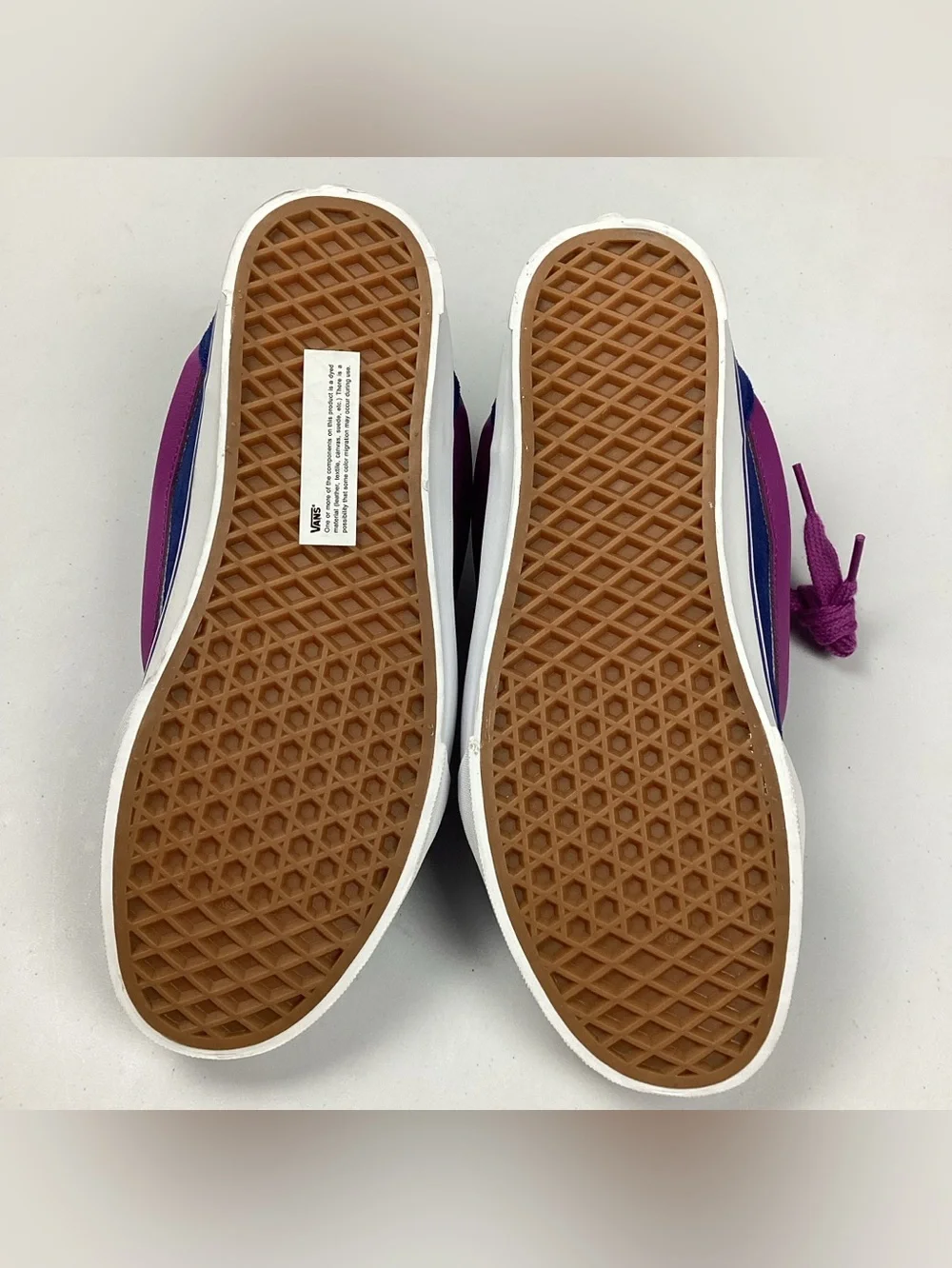 Vans Knu Skool Purple Blue Suede Chunky Skate Shoes Womens 10 Mens 8.5 NWOT
